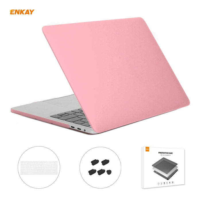 For Macbook Pro 13.3 Inch A1708 Without Touch Bar 3 In 1 Matte Laptop Protective Case + Eu Version Tpu Keyboard Film + Anti-Dust Plugs Set