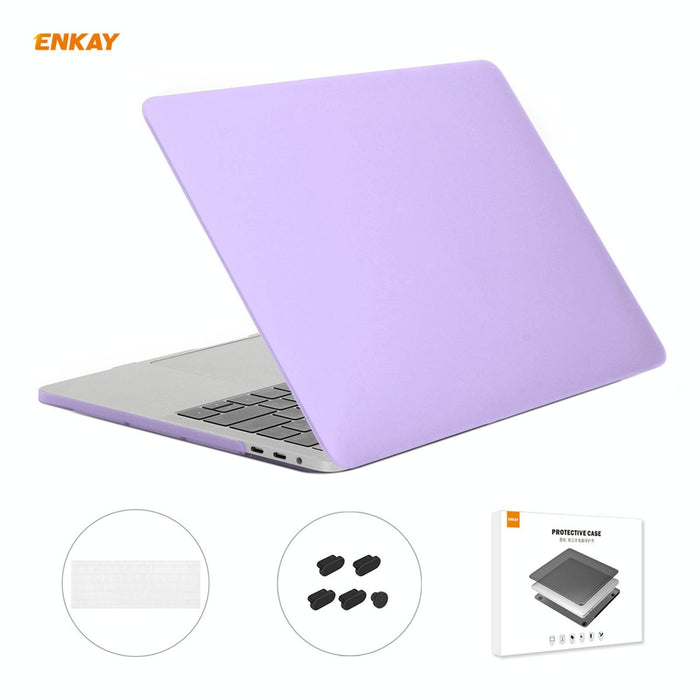 For Macbook Pro 13.3 Inch A1708 Without Touch Bar 3 In 1 Matte Laptop Protective Case + Eu Version Tpu Keyboard Film + Anti-Dust Plugs Set