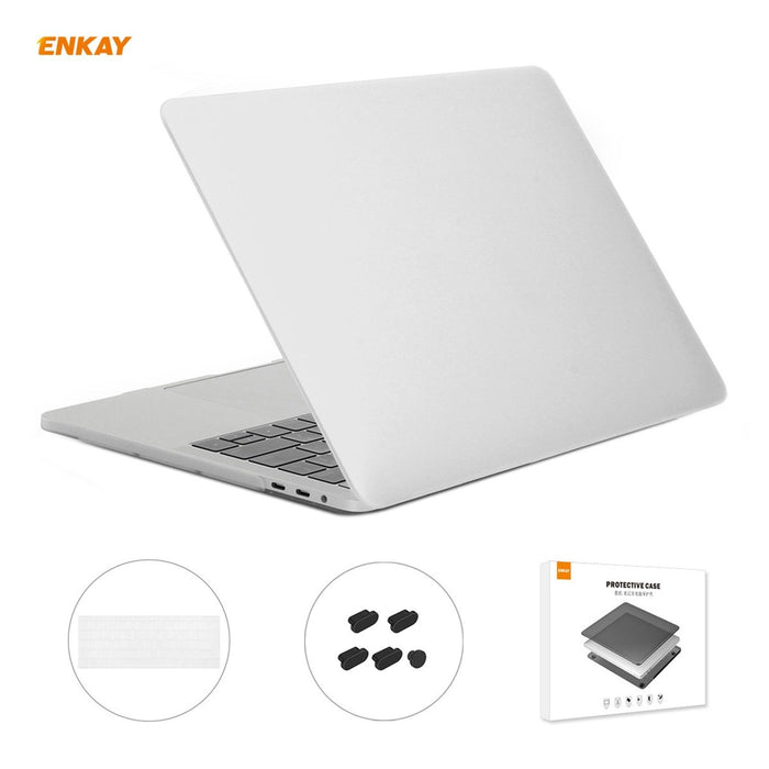 For Macbook Pro 13.3 Inch A1708 Without Touch Bar 3 In 1 Matte Laptop Protective Case + Eu Version Tpu Keyboard Film + Anti-Dust Plugs Set