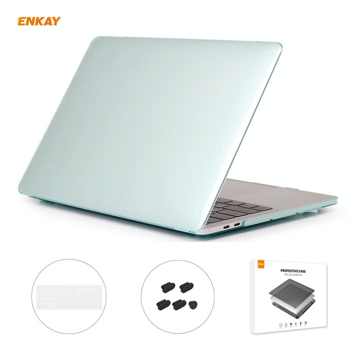 For Macbook Pro 15.4 Inch A1707 & A1990 With Touch Bar 3 In 1 Crystal Laptop Protective Case + Eu Version Tpu Keyboard Film + Anti-Dust Plugs Set