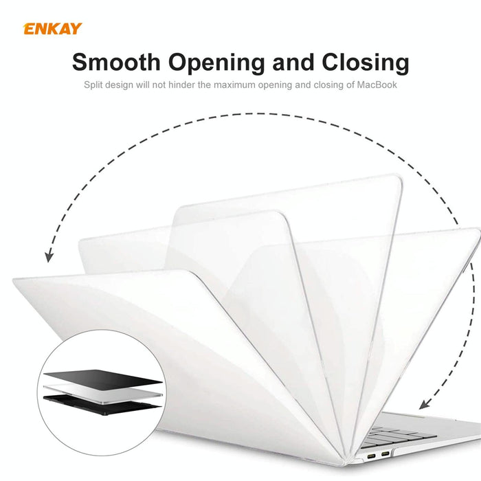 For Macbook Pro 15.4 Inch A1707 & A1990 With Touch Bar 3 In 1 Crystal Laptop Protective Case + Eu Version Tpu Keyboard Film + Anti-Dust Plugs Set