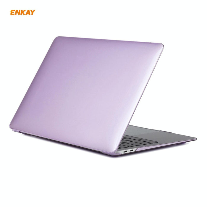 For Macbook Air 13.3 Inch A1932 2018 3 In 1 Crystal Laptop Protective Case And Eu Version Tpu Keyboard Film And Anti-Dust Plugs Set