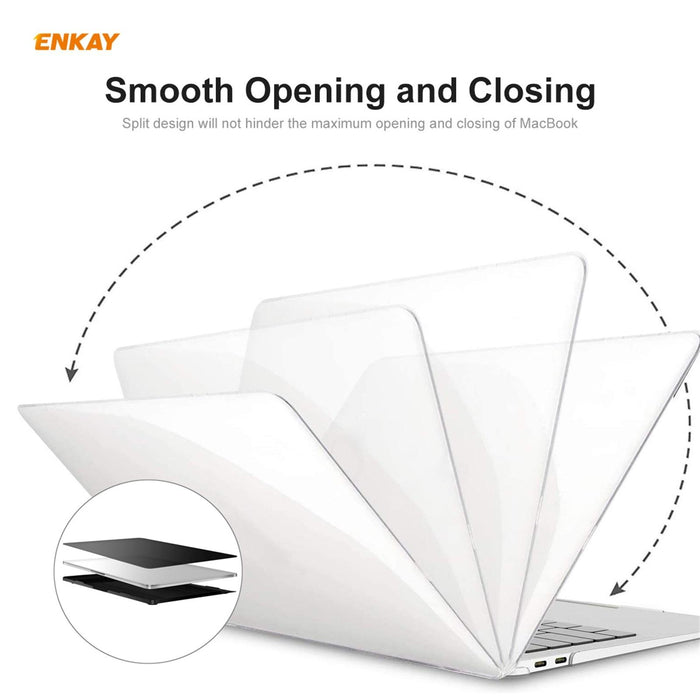 For Macbook Air 13.3 Inch A1932 2018 3 In 1 Crystal Laptop Protective Case And Eu Version Tpu Keyboard Film And Anti-Dust Plugs Set