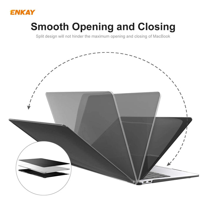 For Macbook Air 13.3 Inch A1932 2018 3 In 1 Matte Laptop Protective Case + Us Version Tpu Keyboard Film + Anti-Dust Plugs Set