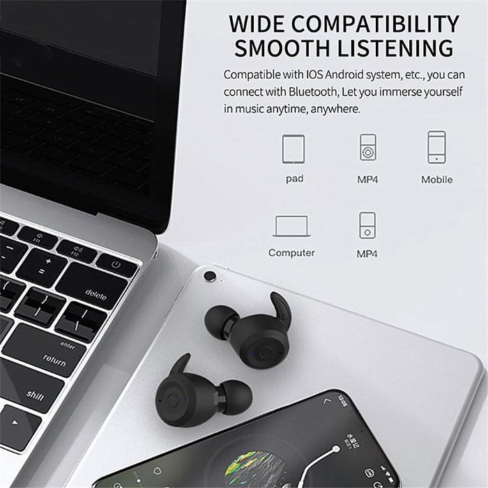 T20 Tws Bluetooth Hooks Wireless Sports With Charging Box Ipx6 Waterproof Noise-Cancelling Earphones