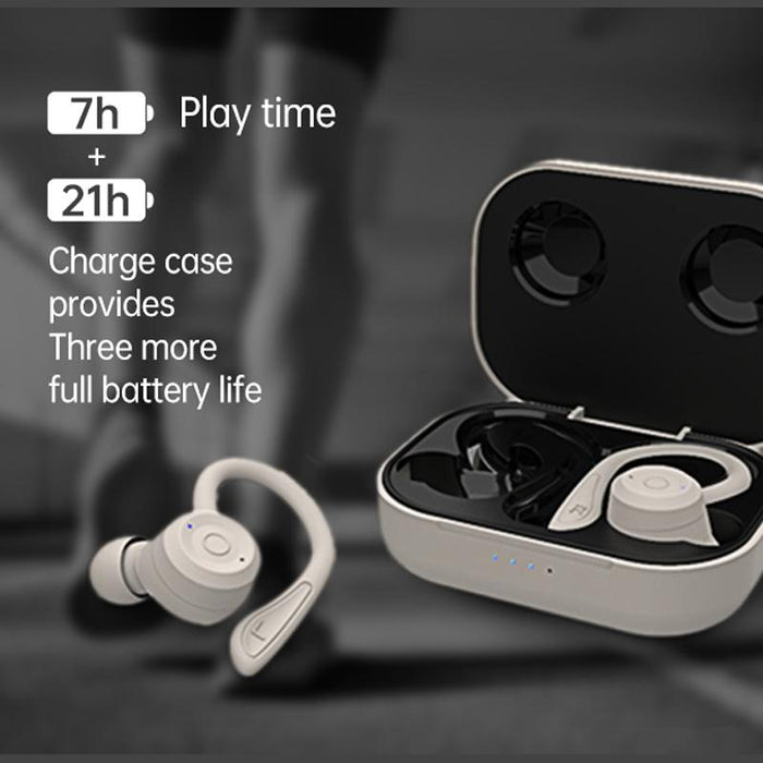 T20 Tws Bluetooth Hooks Wireless Sports With Charging Box Ipx6 Waterproof Noise-Cancelling Earphones
