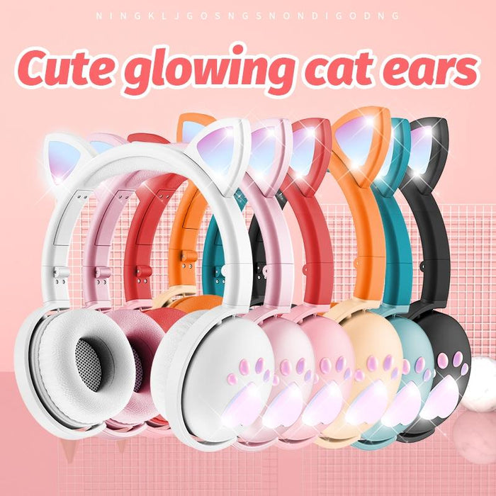 7.1 Surround Sound Cat Ear Gaming Headset With Mic