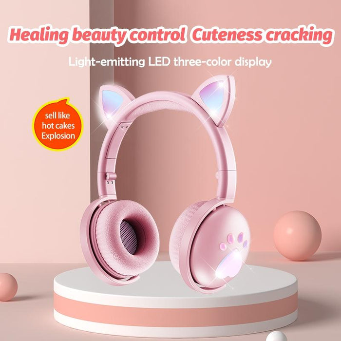 7.1 Surround Sound Cat Ear Gaming Headset With Mic