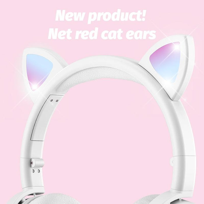 7.1 Surround Sound Cat Ear Gaming Headset With Mic
