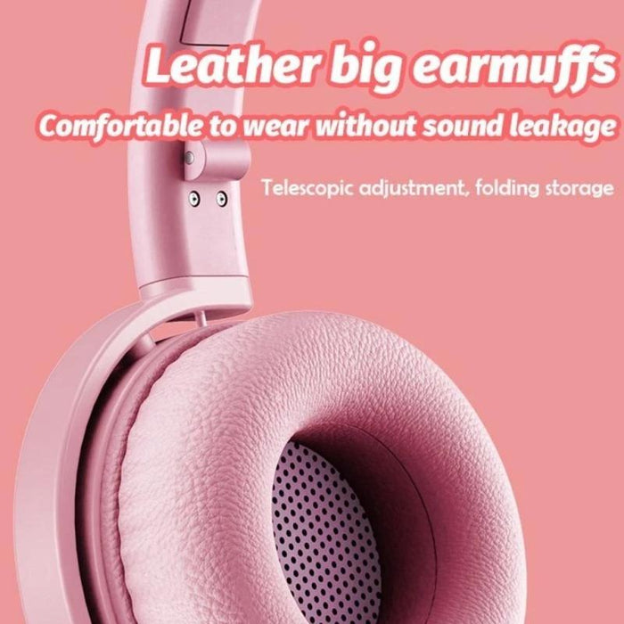 7.1 Surround Sound Cat Ear Gaming Headset With Mic