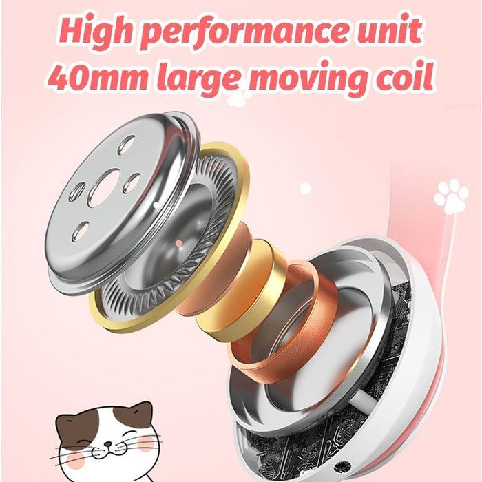 7.1 Surround Sound Cat Ear Gaming Headset With Mic