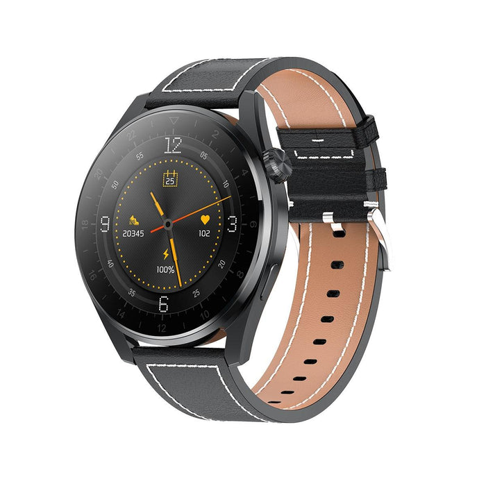 Ip68 Leather Smart Watch Colour Screen