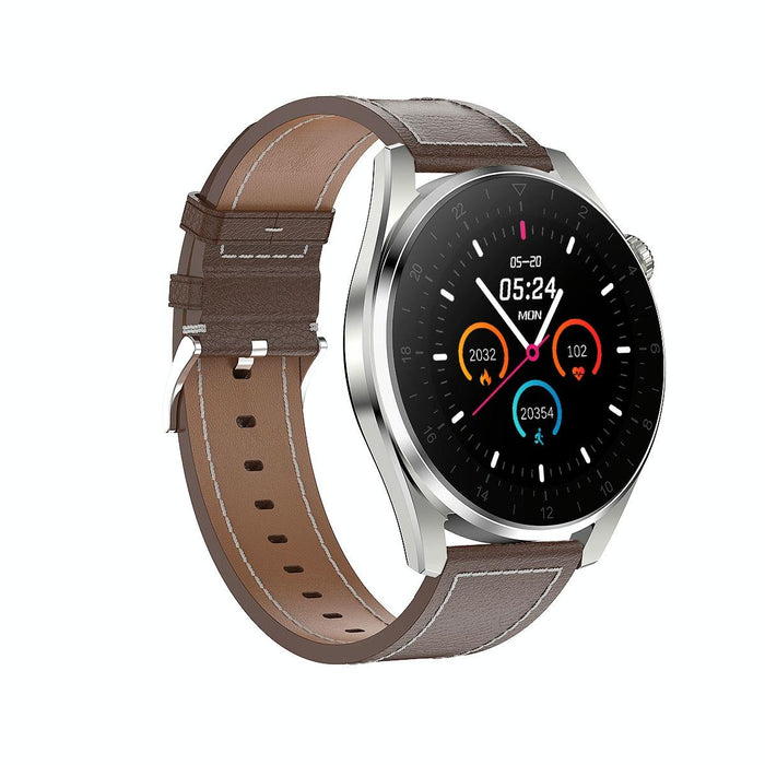 Ip68 Leather Smart Watch Colour Screen