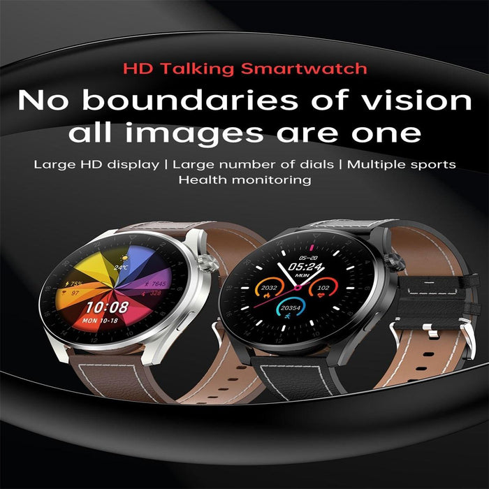 Ip68 Leather Smart Watch Colour Screen
