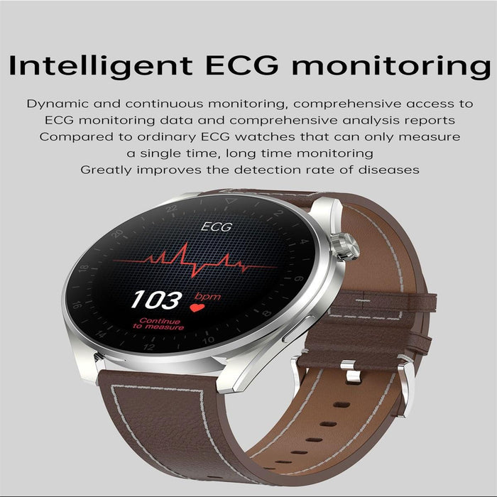 Ip68 Leather Smart Watch Colour Screen