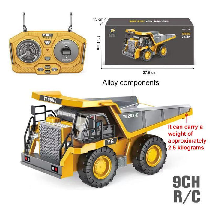 2.4G Rc 9-Ch Cargo Construction Truck 1:24 Multi-Function Dumper