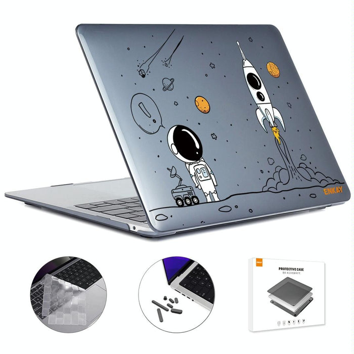For Macbook Air 13.6 2022 / 2024 A2681 M2 / A3113 M3 3 In 1 Spaceman Pattern Laotop Protective Crystal Case With Tpu Keyboard Film / Anti-Dust Plugs Version - Eu