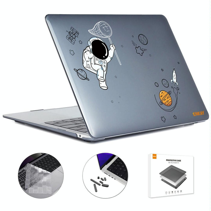 For Macbook Air 13.6 2022 / 2024 A2681 M2 / A3113 M3 3 In 1 Spaceman Pattern Laotop Protective Crystal Case With Tpu Keyboard Film / Anti-Dust Plugs Version - Eu