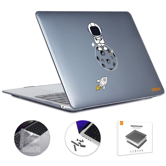 For Macbook Air 13.6 2022 / 2024 A2681 M2 / A3113 M3 3 In 1 Spaceman Pattern Laotop Protective Crystal Case With Tpu Keyboard Film / Anti-Dust Plugs Version - Eu