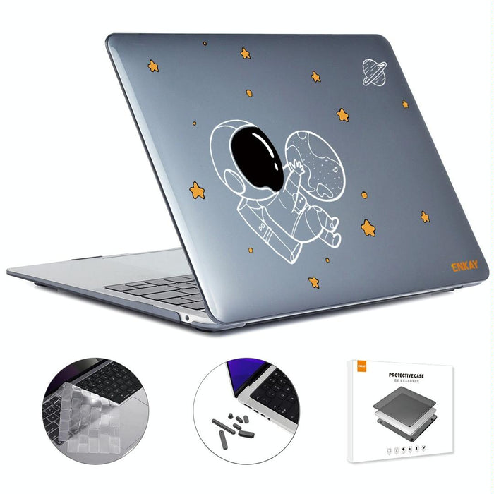 For Macbook Air 13.6 2022 / 2024 A2681 M2 / A3113 M3 3 In 1 Spaceman Pattern Laotop Protective Crystal Case With Tpu Keyboard Film / Anti-Dust Plugs Version - Eu