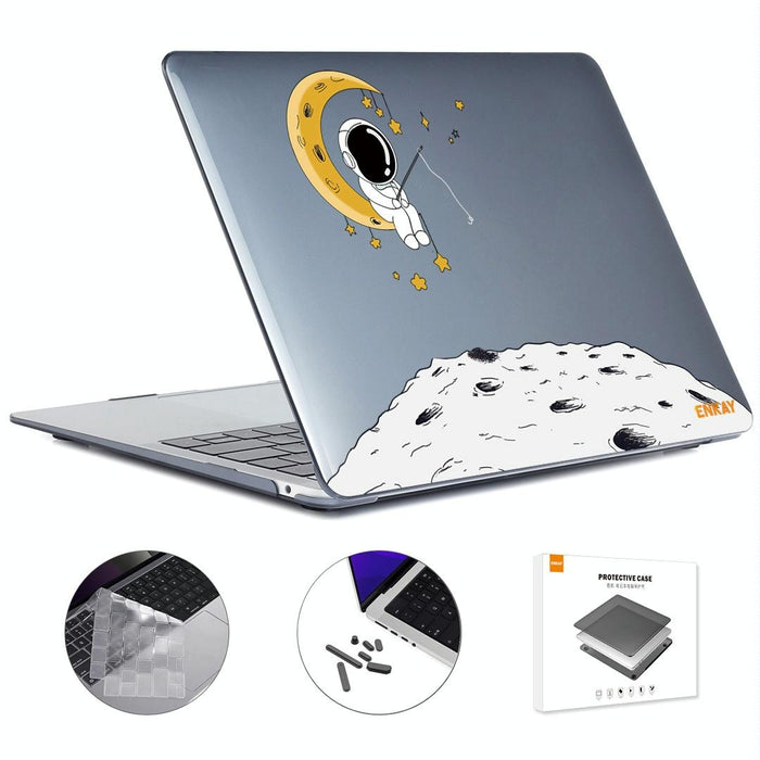 For Macbook Pro 16.2 A2485 / A2880 2023 3 In 1 Spaceman Pattern Laotop Protective Crystal Case With Tpu Keyboard Film / Anti-Dust Plugs Version - Eu