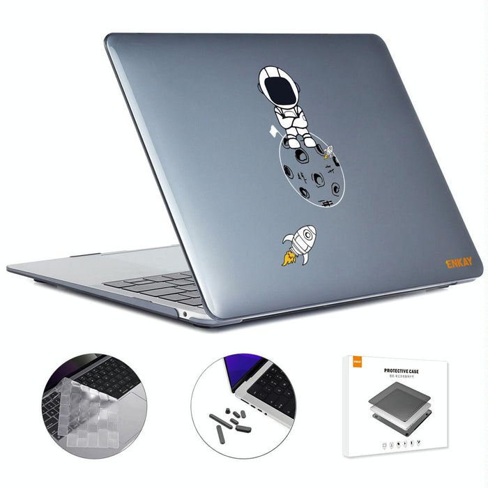 For Macbook Pro 16.2 A2485 / A2880 2023 3 In 1 Spaceman Pattern Laotop Protective Crystal Case With Tpu Keyboard Film / Anti-Dust Plugs Version - Eu