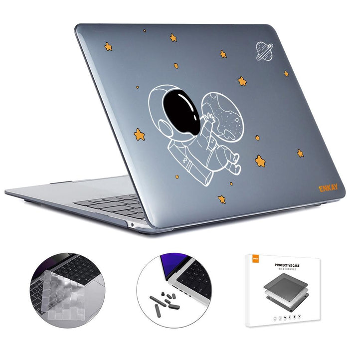 For Macbook Pro 16.2 A2485 / A2880 2023 3 In 1 Spaceman Pattern Laotop Protective Crystal Case With Tpu Keyboard Film / Anti-Dust Plugs Version - Eu