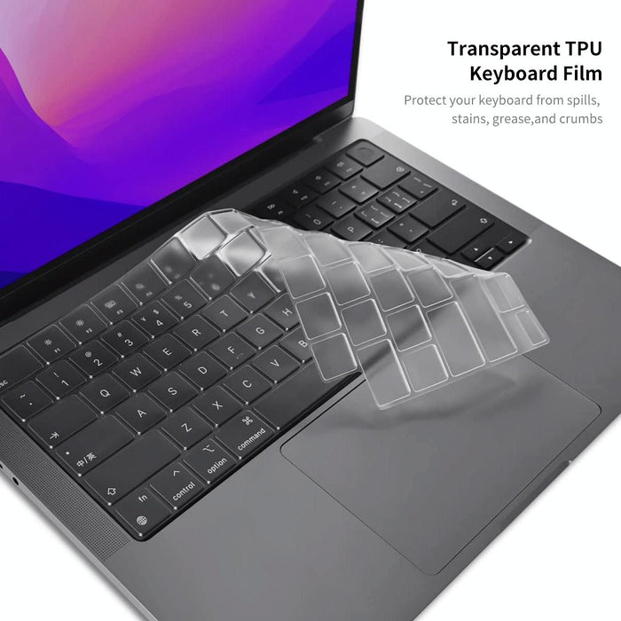 For Macbook Pro 16.2 A2485 / A2880 2023 3 In 1 Spaceman Pattern Laotop Protective Crystal Case With Tpu Keyboard Film / Anti-Dust Plugs Version - Eu