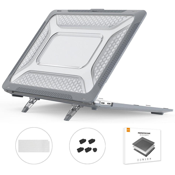 3 In 1 Protective Bracket Case Cover Hard Shell With Tpu Keyboard Film / Anti-Dust Plugs Version - Eu