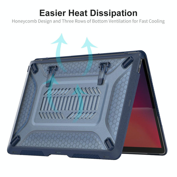 3 In 1 Protective Bracket Case Cover Hard Shell With Tpu Keyboard Film / Anti-Dust Plugs Version - Eu