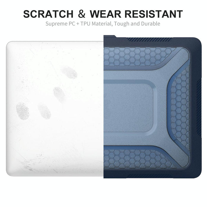 3 In 1 Protective Bracket Case Cover Hard Shell With Tpu Keyboard Film / Anti-Dust Plugs Version - Eu