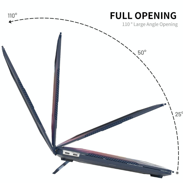 3 In 1 Protective Bracket Case Cover Hard Shell With Tpu Keyboard Film / Anti-Dust Plugs Version - Eu