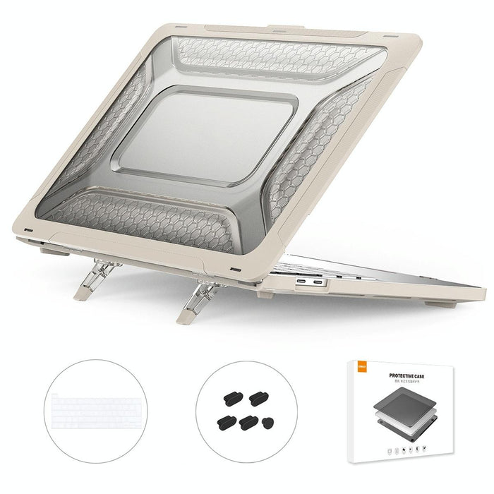 3 In 1 Protective Bracket Case Cover Hard Shell With Tpu Keyboard Film / Anti-Dust Plugs Version - Eu