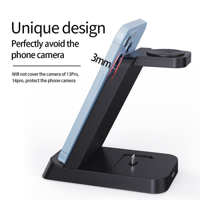 18W 3 In 1 Wireless Charger Stand For Iphone & Apple Watch
