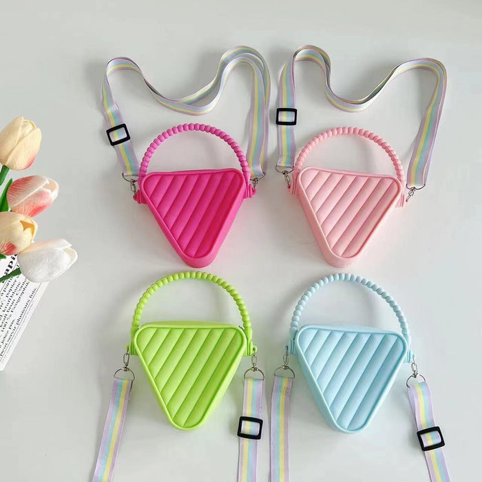 Mini Diamond Shaped Silicone Shoulder Bag