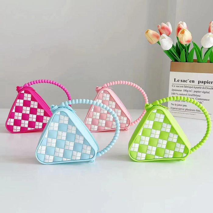 Mini Diamond Shaped Silicone Shoulder Bag