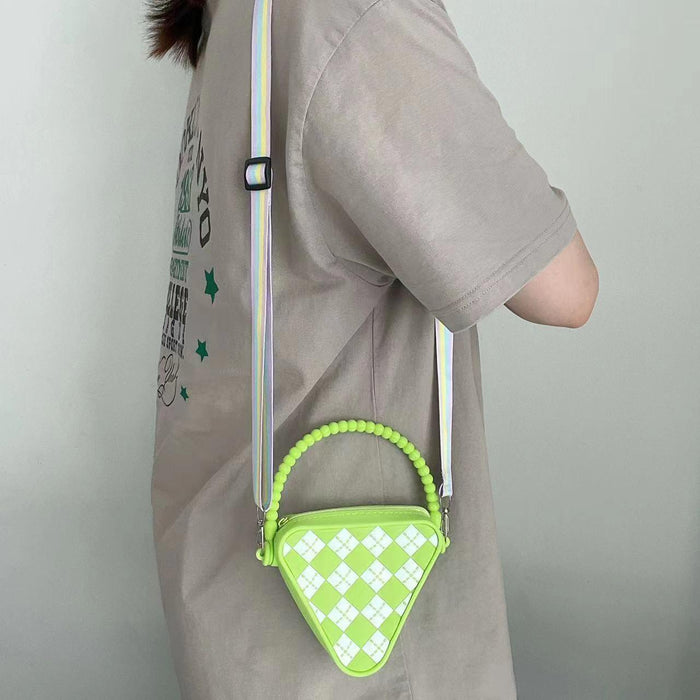 Mini Diamond Shaped Silicone Shoulder Bag