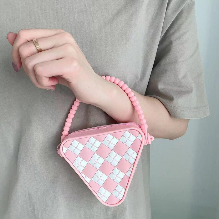 Mini Diamond Shaped Silicone Shoulder Bag