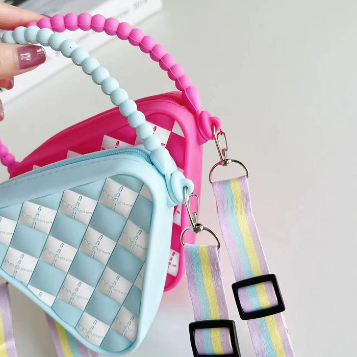 Mini Diamond Shaped Silicone Shoulder Bag