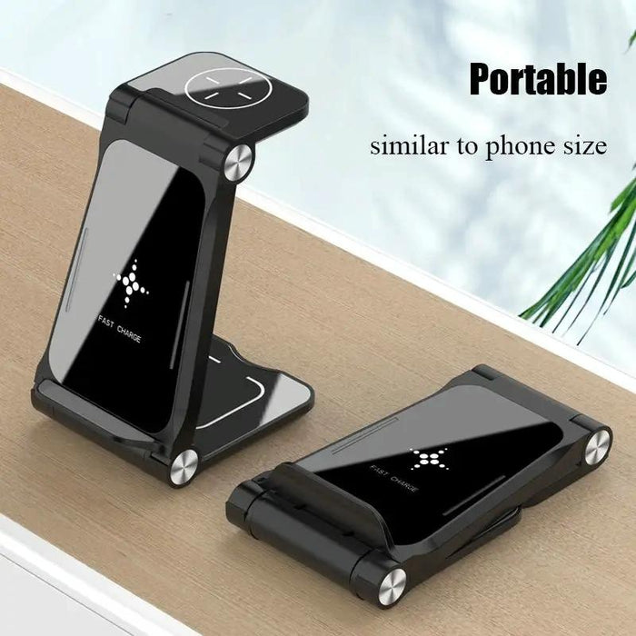 3 In 1 Foldable Fast Charging Station Qi Certified