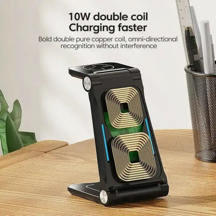 3 In 1 Foldable Fast Charging Station Qi Certified