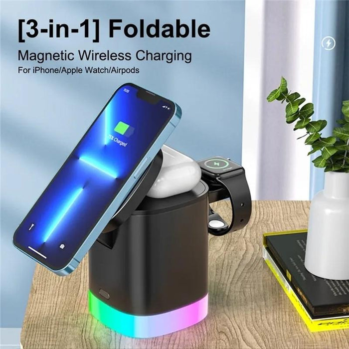 3 In 1 Magnetic Wireless Charger For Iphone Iwatch Airpods