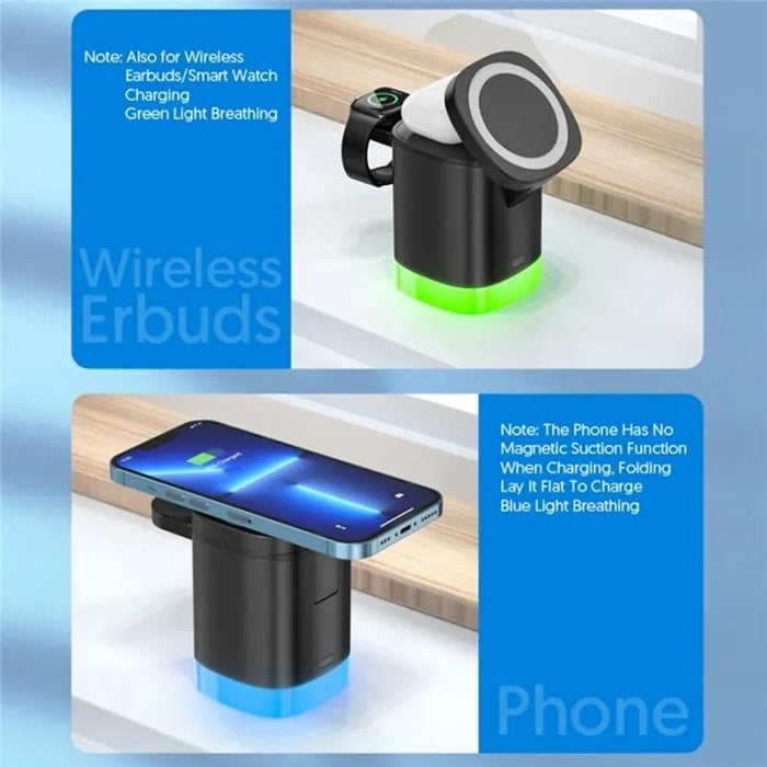 3 In 1 Magnetic Wireless Charger For Iphone Iwatch Airpods