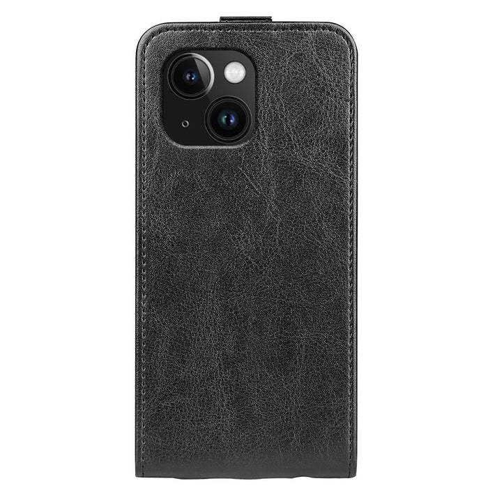 For Iphone 15 Texture Single Vertical Flip Leather Phone Case
