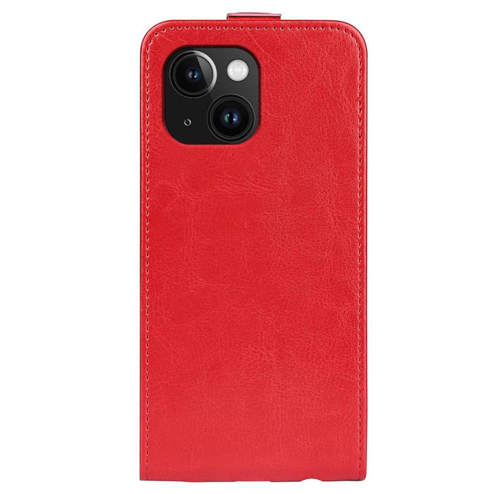 For Iphone 15 Texture Single Vertical Flip Leather Phone Case