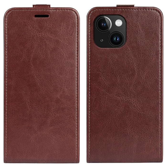 For Iphone 15 Texture Single Vertical Flip Leather Phone Case