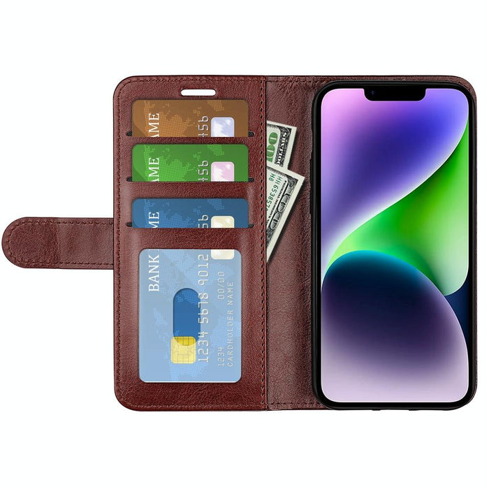 For Iphone 15 Texture Horizontal Flip Leather Phone Case