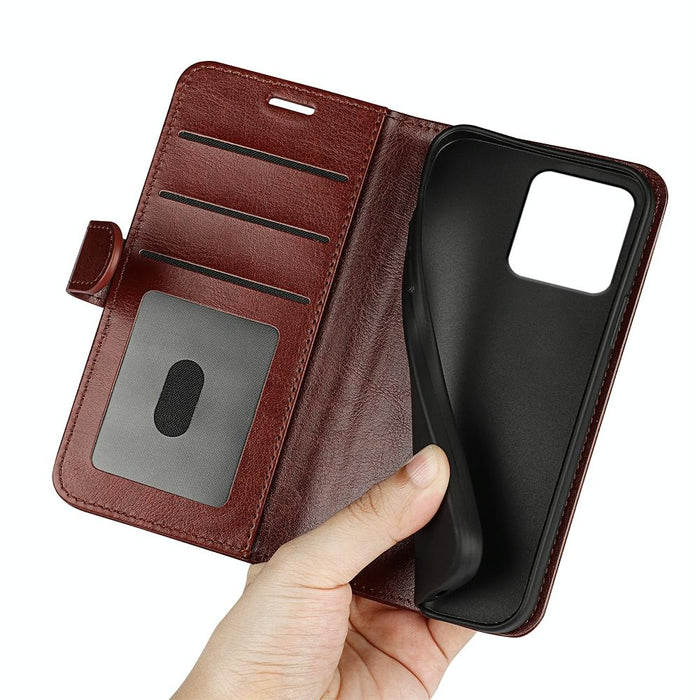 For Iphone 15 Texture Horizontal Flip Leather Phone Case