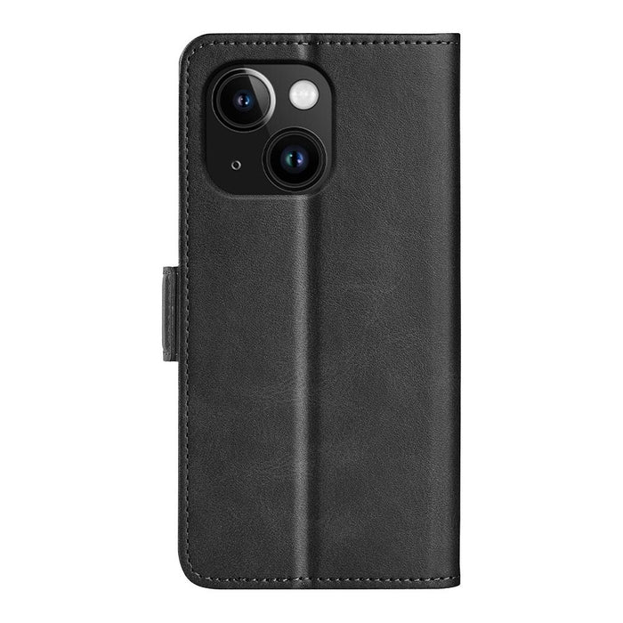 For Iphone 15 Dual-Side Magnetic Buckle Horizontal Flip Leather Phone Case