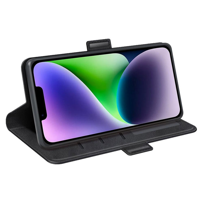 For Iphone 15 Dual-Side Magnetic Buckle Horizontal Flip Leather Phone Case